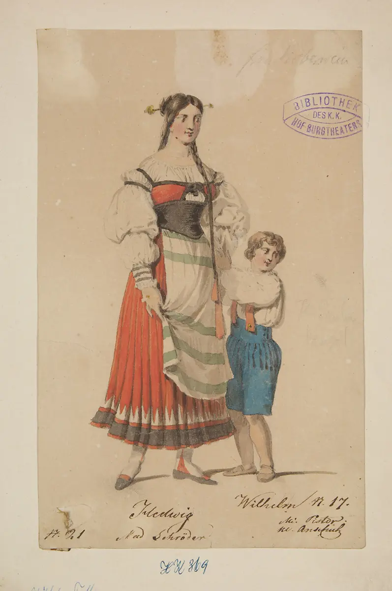 Wilhelm Tell, Titel der Serie: Figurinen des k.k. Hof-Burgtheaters