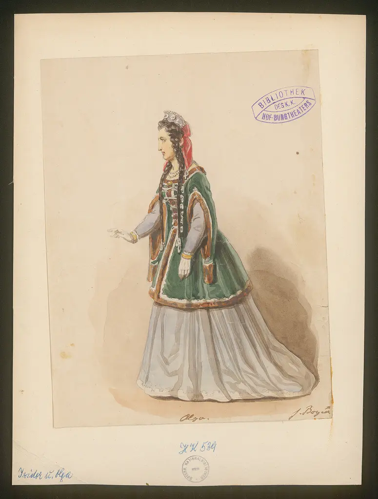 Isidor und Olga, Titel der Serie: Figurinen des k.k. Hof-Burgtheaters