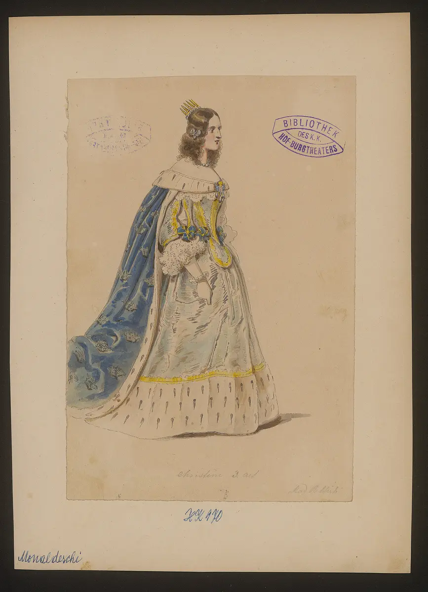 Monaldeschi, Titel der Serie: Figurinen des k.k. Hof-Burgtheaters