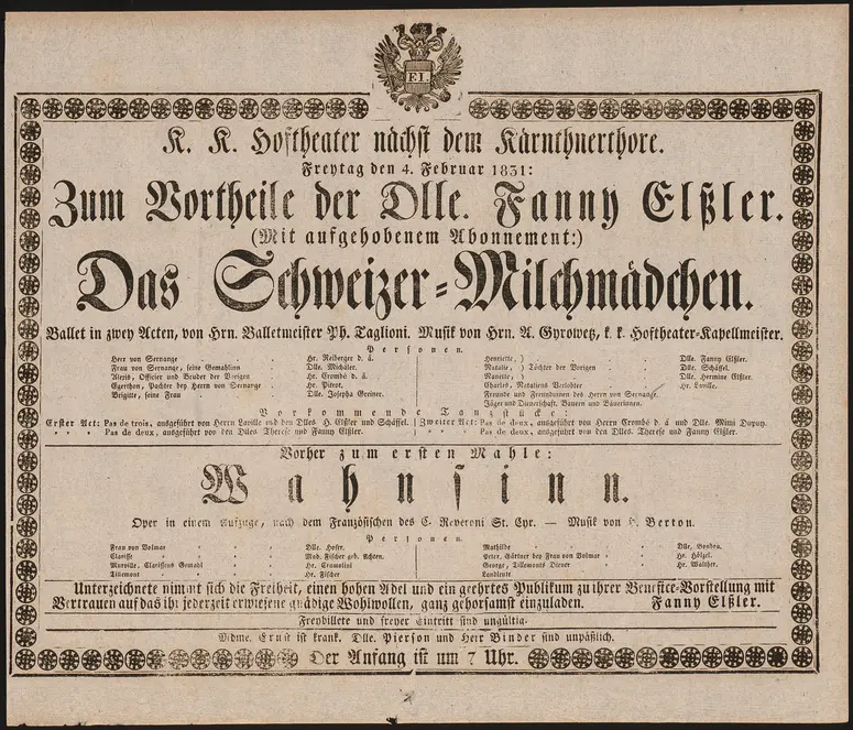 Das Schweizer Milchmädchen, Wahnsinn, Le délire