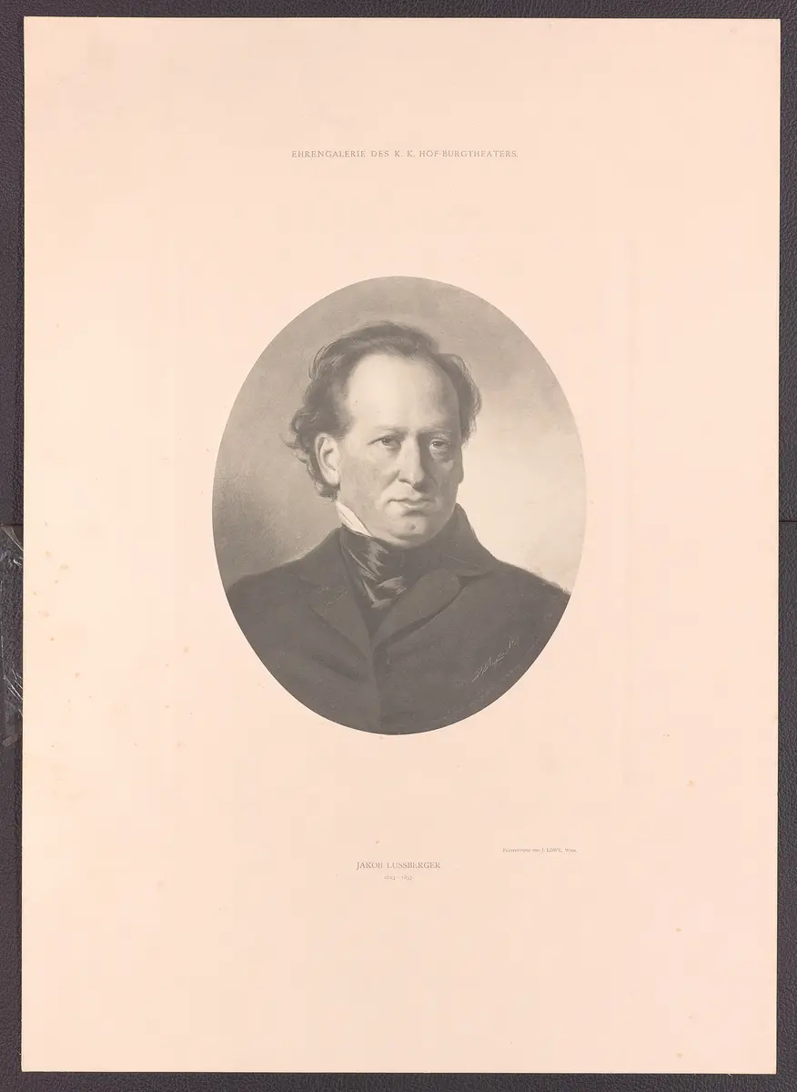 Jakob Lussberger, Titel der Serie: Ehrengalerie des K.K. Hof-Burgtheaters