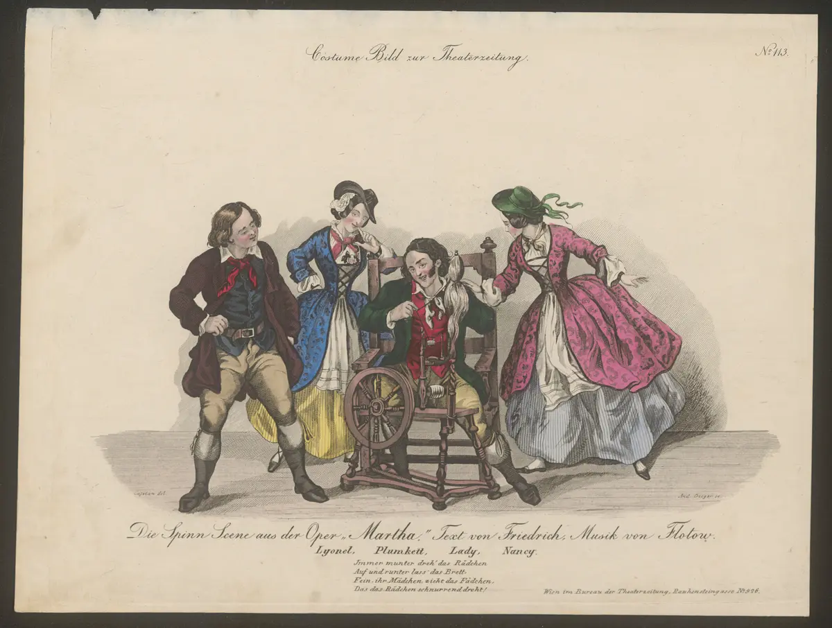 Martha, Alternativtitel: Martha oder Der Markt zu Richmond, Titel der Serie: Costume-Bild, Name der Zeitschrift: Wiener Theaterzeitung