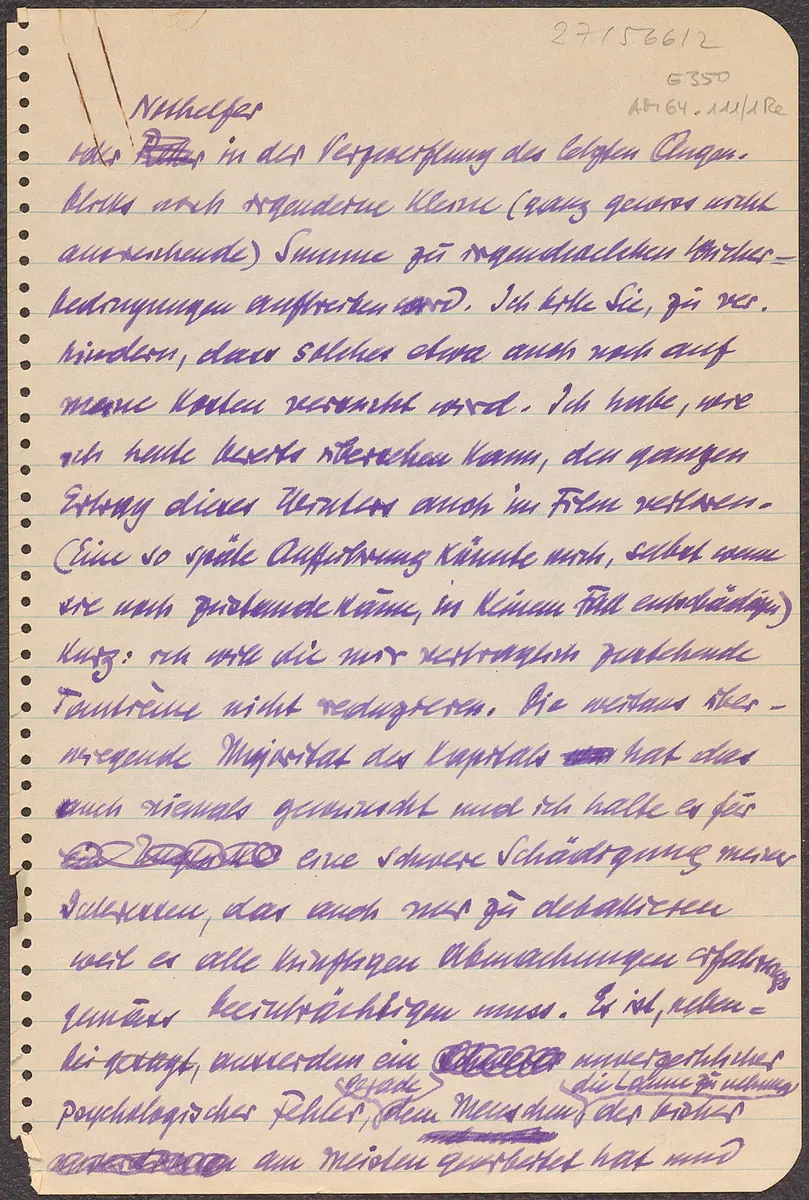 Briefentwurf