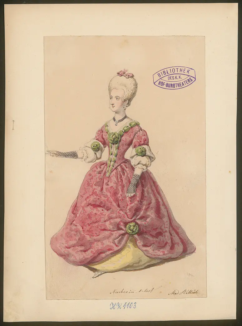 Karoline Neuber, Titel der Serie: Figurinen des k.k. Hof-Burgtheaters