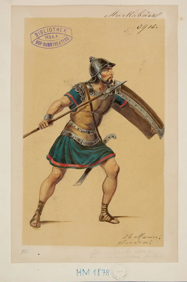 Die Makkabäer, Titel der Serie: Figurinen des k.k. Hof-Burgtheaters