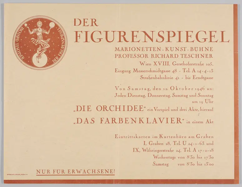 Der Figurenspiegel, Verweis auf Stücktitel: Die Orchidee, Verweis auf Stücktitel: Das Farbenklavier