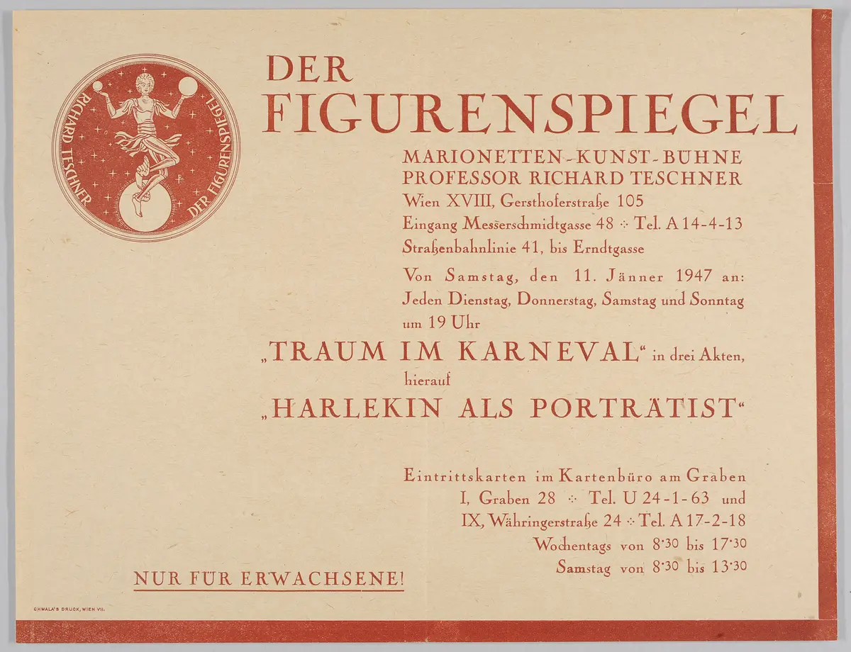 Der Figurenspiegel, Verweis auf Stücktitel: Karneval / Traum im Karneval, Verweis auf Stücktitel: Harlekin als Porträtist