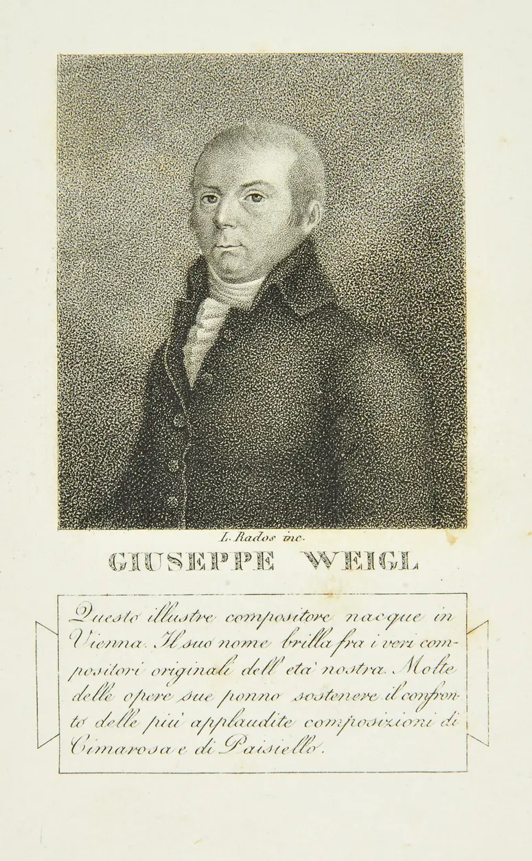 Joseph Weigl, Titel in Vorlageform: Giuseppe Weigl