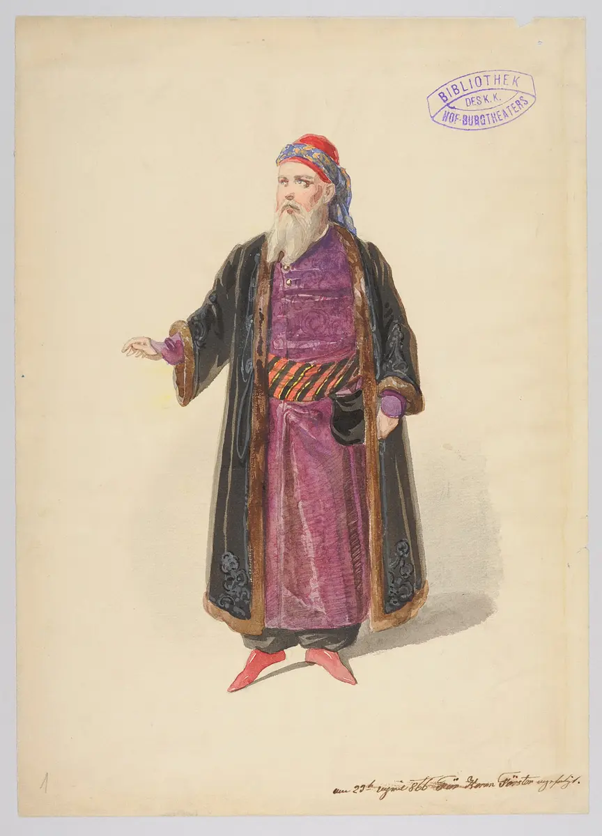 Nathan der Weise, Titel der Serie: Figurinen des k.k. Hof-Burgtheaters