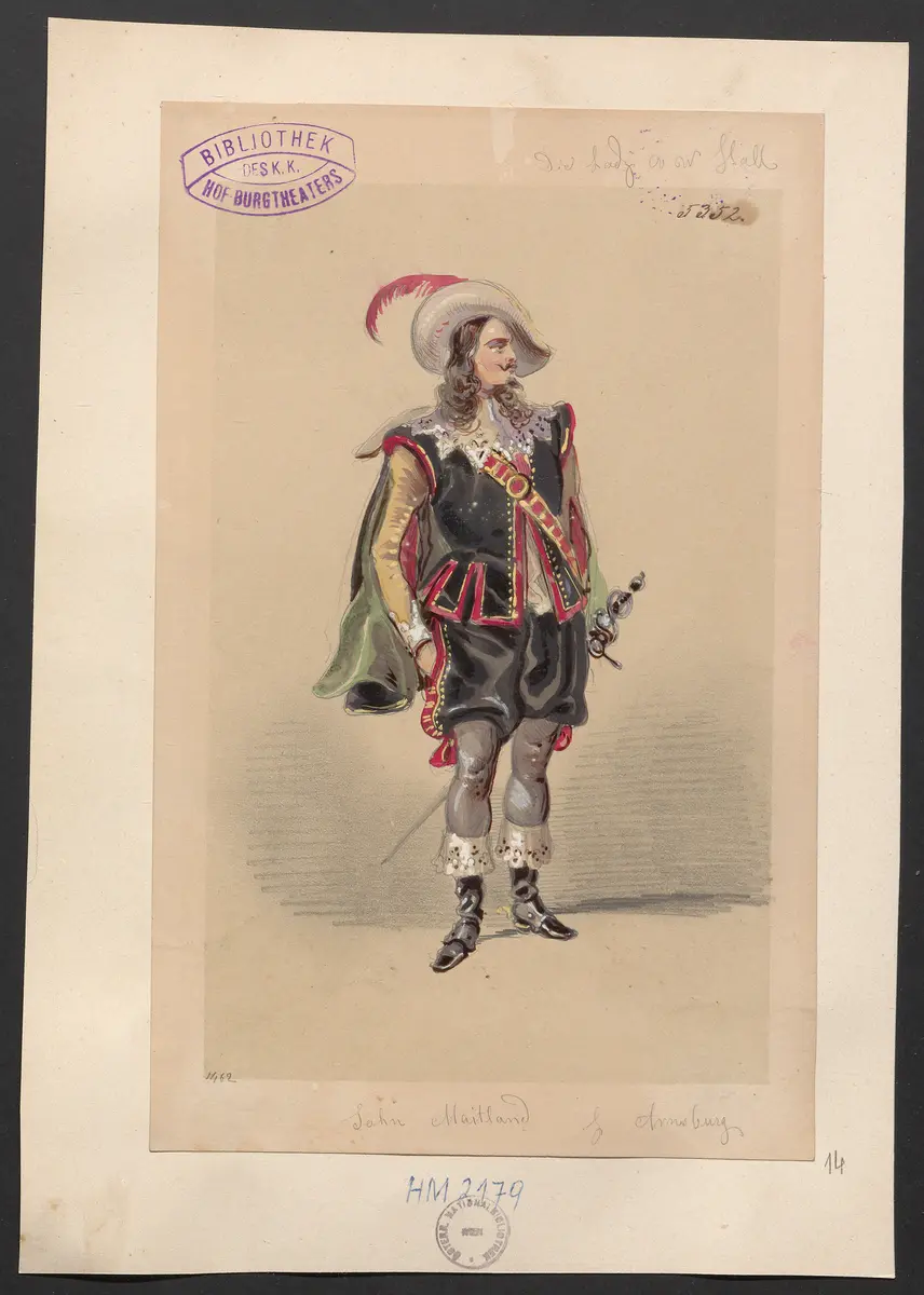 Die Lady von Worsley-Hall, Titel der Serie: Figurinen des k.k. Hof-Burgtheaters