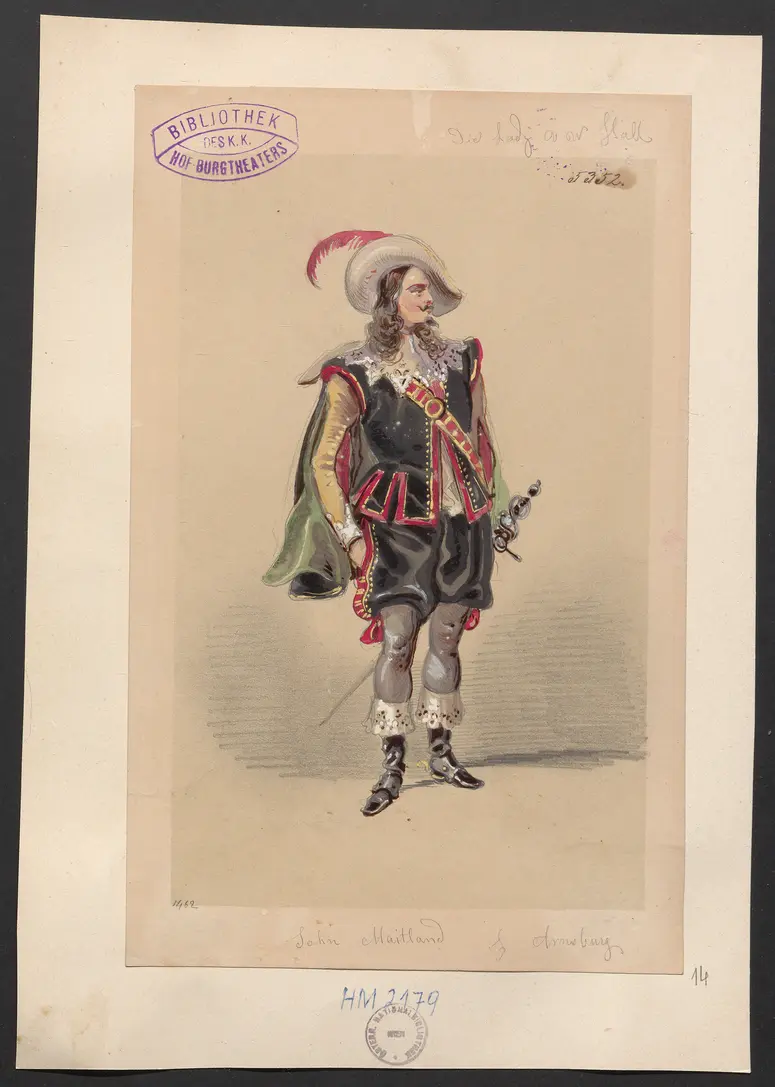 Die Lady von Worsley-Hall, Titel der Serie: Figurinen des k.k. Hof-Burgtheaters