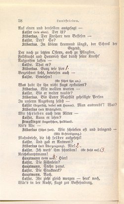 Landfrieden. Deutsche Komödie in drei Aufzügen
