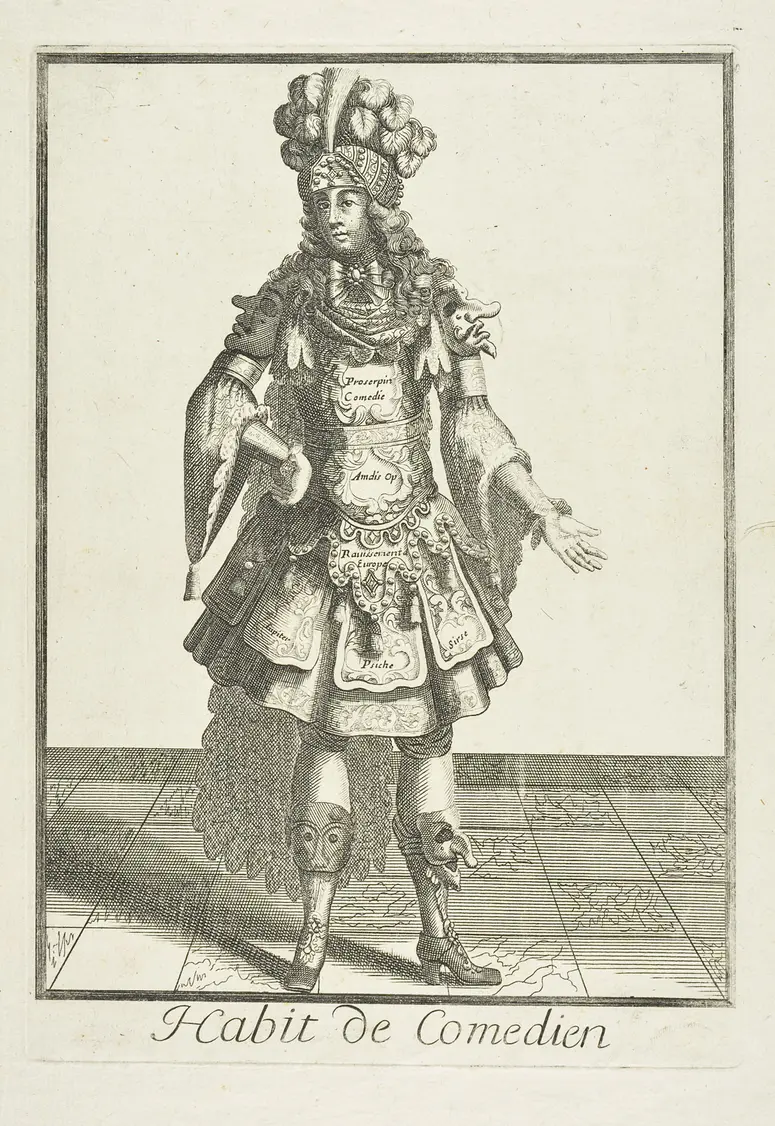 Habit de Comedien, Titel der Serie: Les costumes grotesques et les métiers