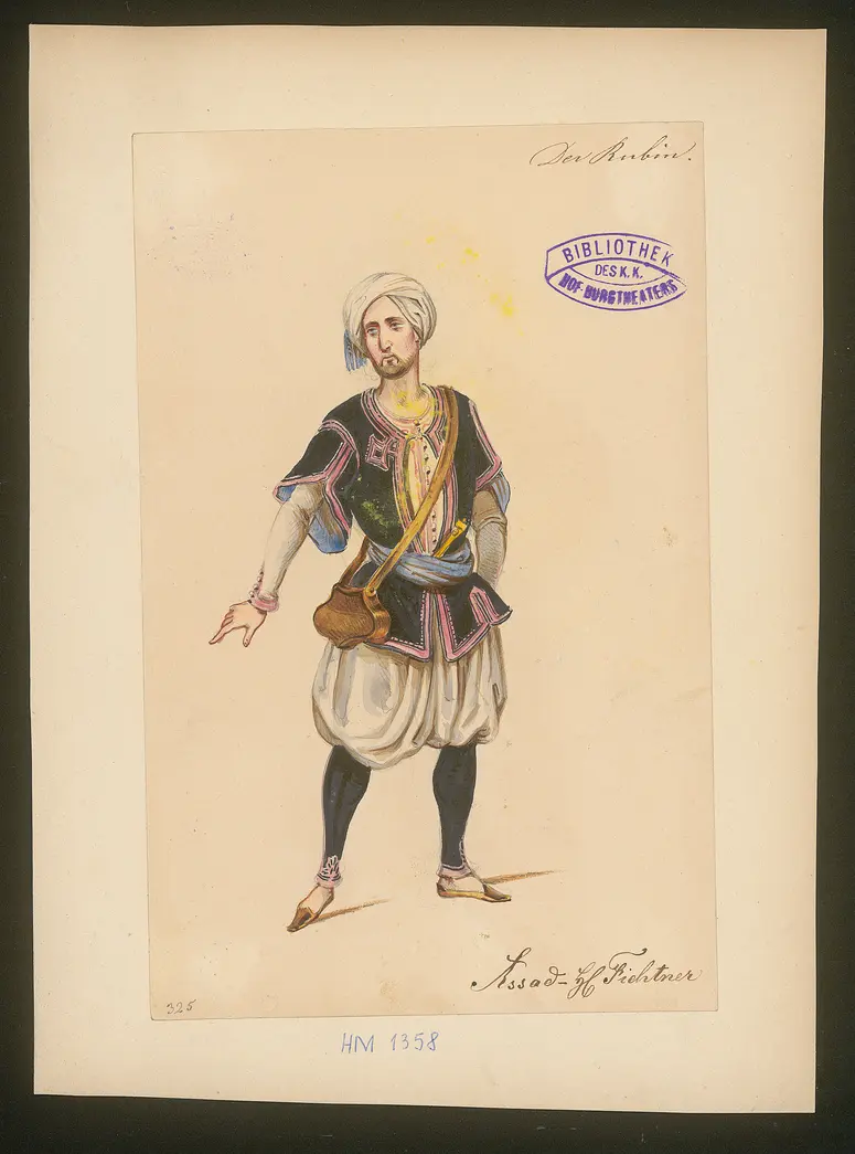 Der Rubin, Titel der Serie: Figurinen des k.k. Hof-Burgtheaters