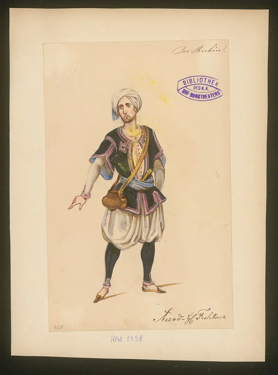 Der Rubin, Titel der Serie: Figurinen des k.k. Hof-Burgtheaters