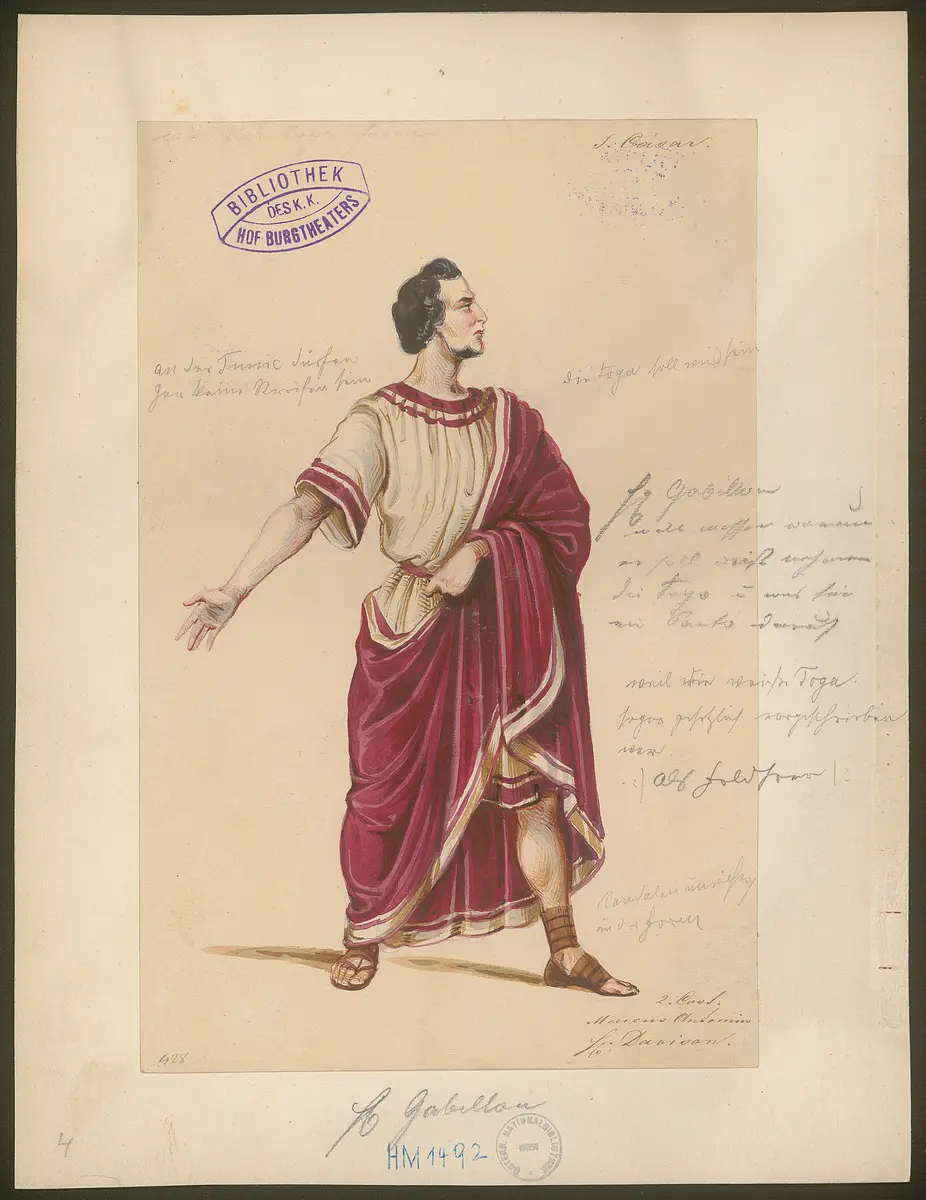 Julius Cäsar, Originaltitel: The Tragedy of Julius Caesar, Titel der Serie: Figurinen des k.k. Hof-Burgtheaters