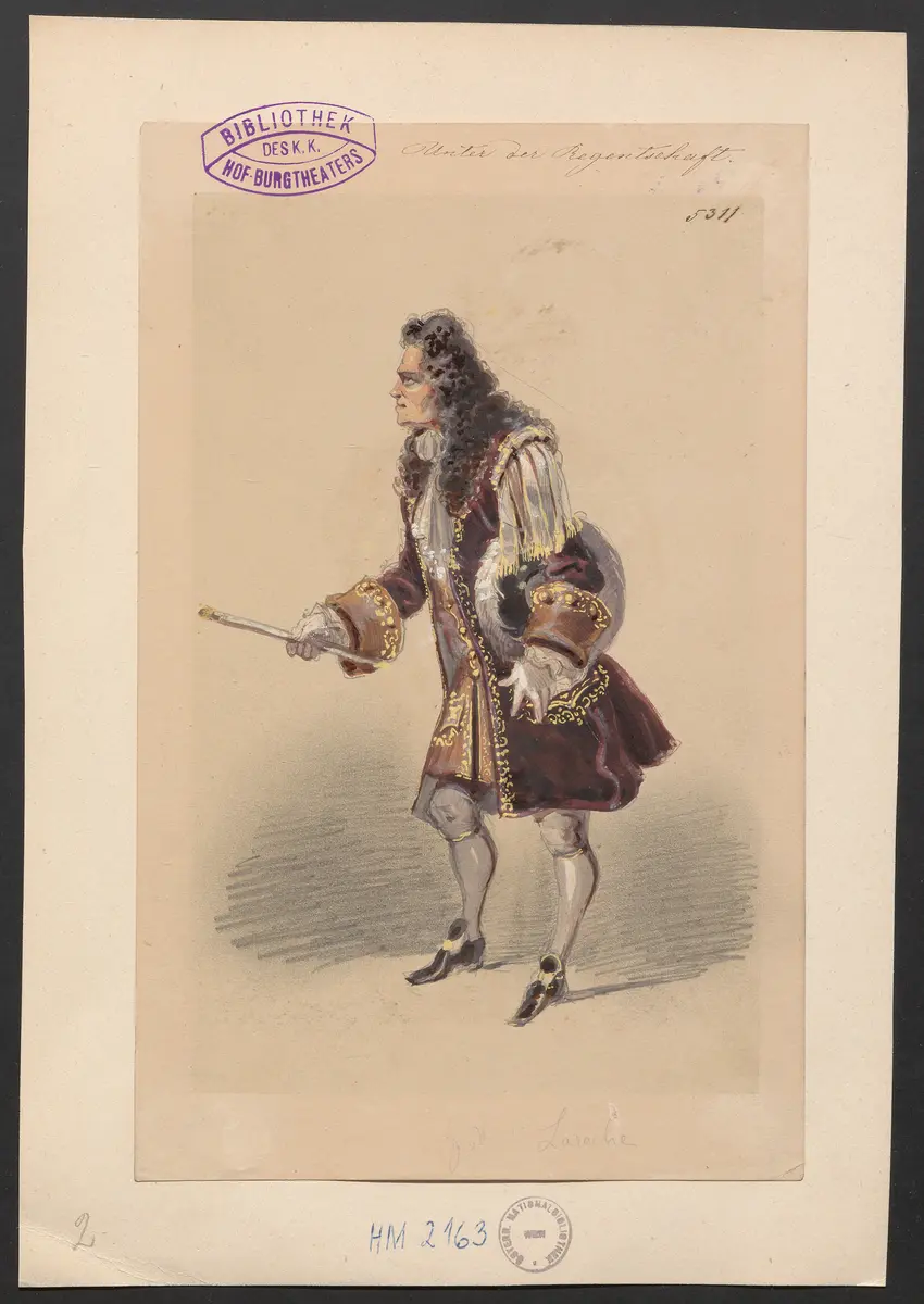 Unter der Regentschaft, Titel der Serie: Figurinen des k.k. Hof-Burgtheaters