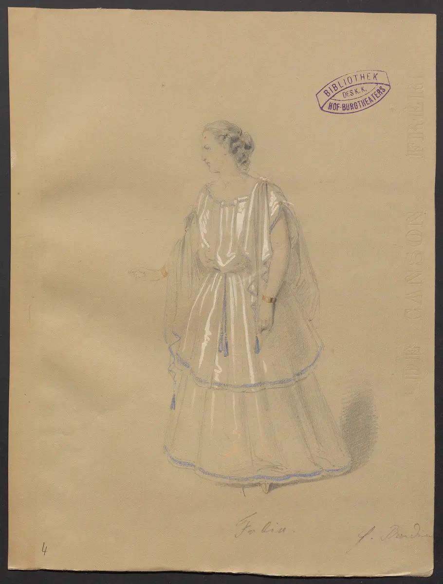 Die Fabier, Titel der Serie: Figurinen des k.k. Hof-Burgtheaters