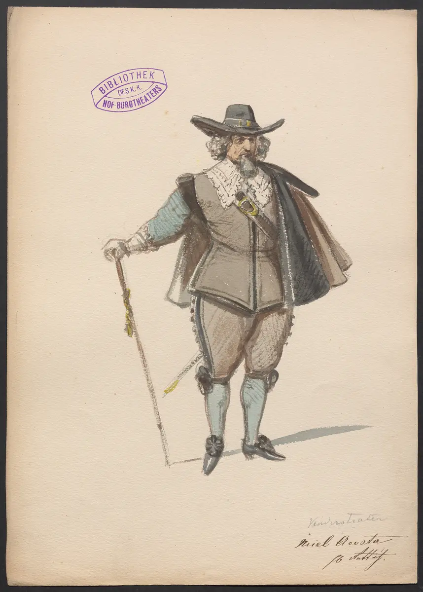 Uriel Acosta, Titel der Serie: Figurinen des k.k. Hof-Burgtheaters