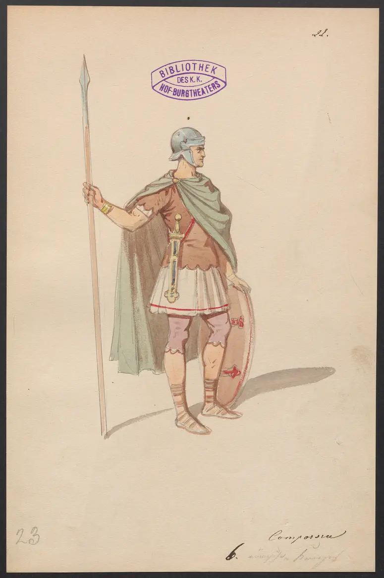 Sophonisbe, Titel der Serie: Figurinen des k.k. Hof-Burgtheaters
