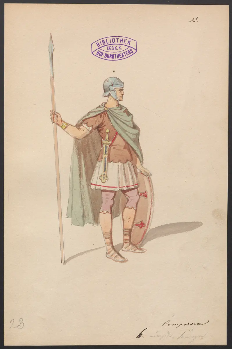 Sophonisbe, Titel der Serie: Figurinen des k.k. Hof-Burgtheaters