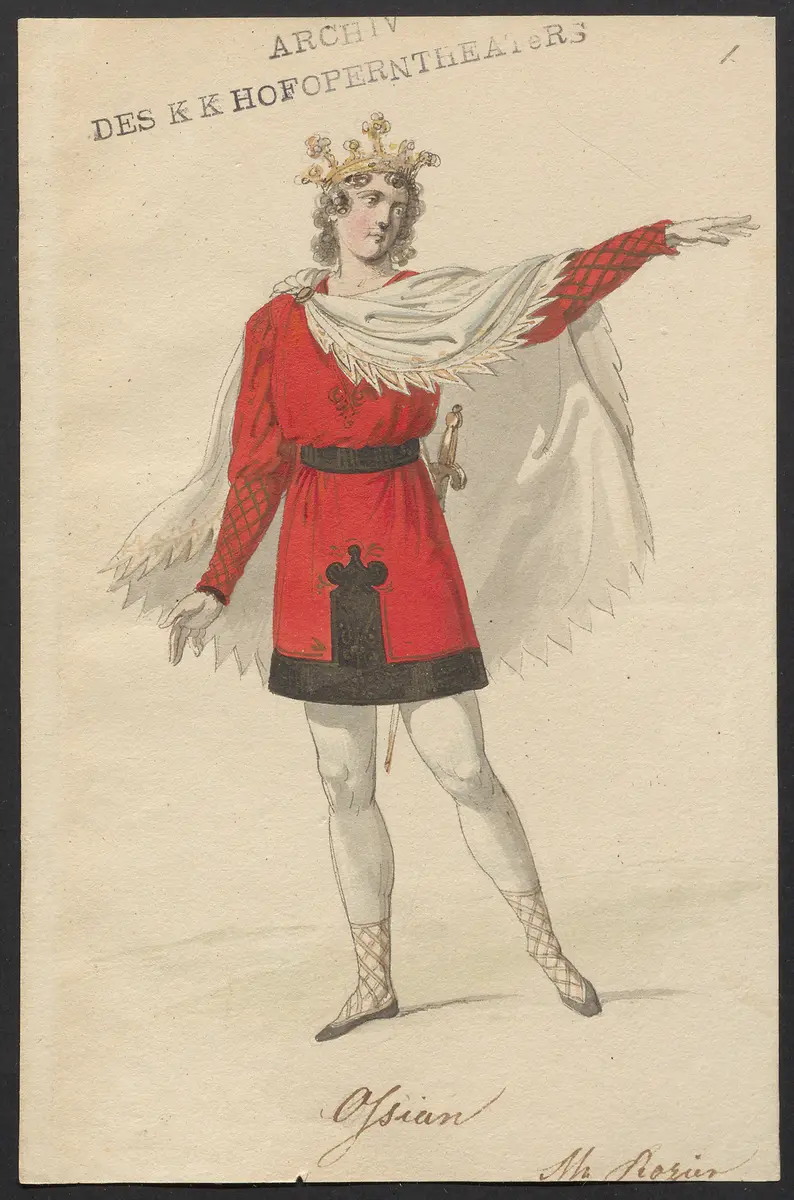 Ossian, Titel der Serie: Figurinen des k.k. Hofoperntheaters