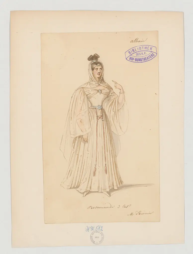 Alboin, Titel der Serie: Figurinen des k.k. Hof-Burgtheaters