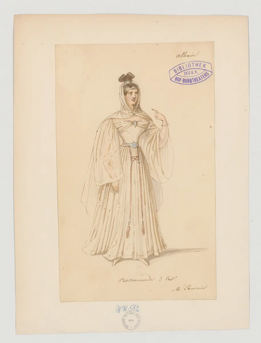 Alboin, Titel der Serie: Figurinen des k.k. Hof-Burgtheaters