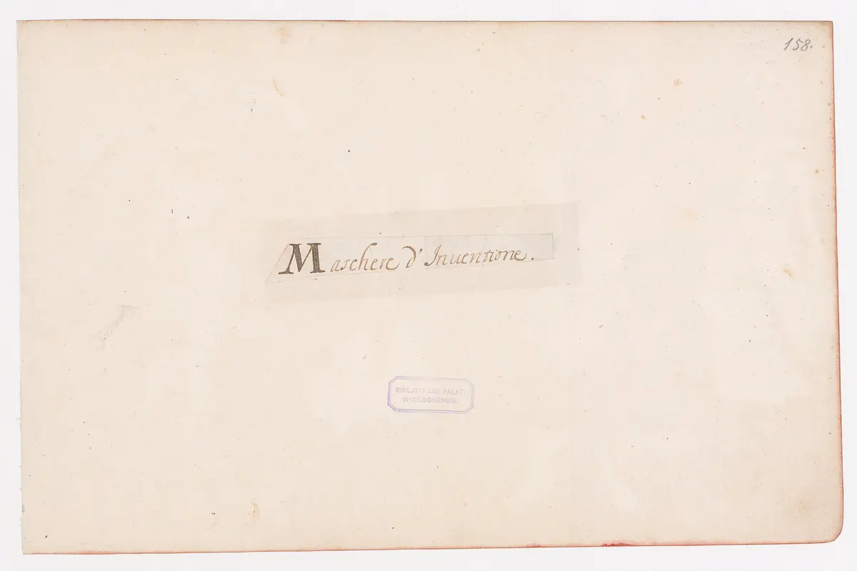 Deckblatt zu den »Maschere d'Inventione« (