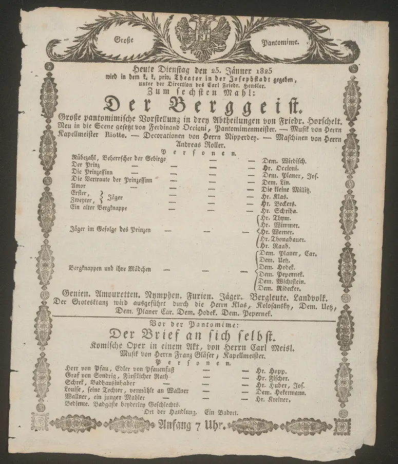 Der Berggeist, Der Brief an sich selbst