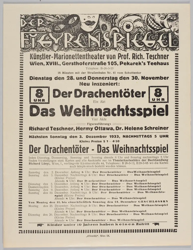 Der Figurenspiegel, Verweis auf Stücktitel: Der Drachentöter, Verweis auf Stücktitel: Das Weihnachtsspiel