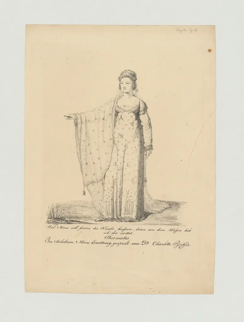 Charlotte Birch-Pfeiffer, Name der Zeitschrift: Münchner Theater-Journal, Verweis auf Stücktitel: Moses Errettung