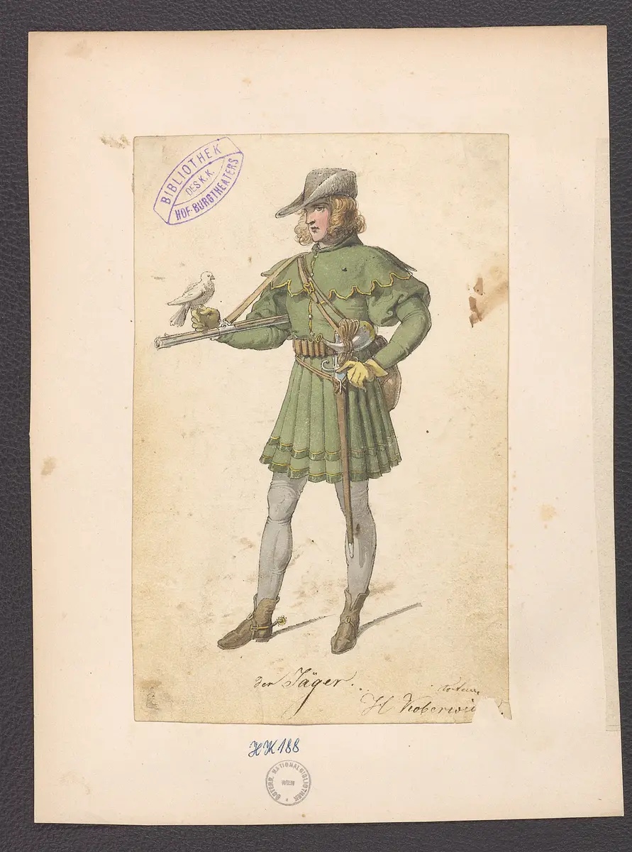 Das Nachtlager in Granada, Titel der Serie: Figurinen des k.k. Hof-Burgtheaters