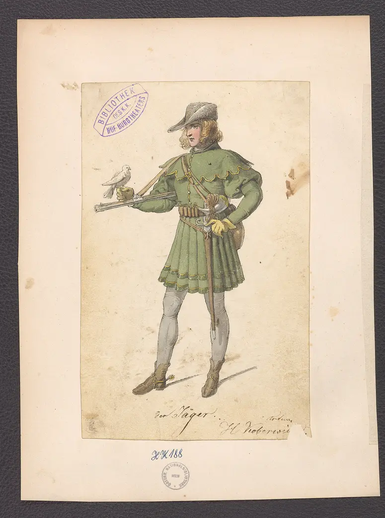 Das Nachtlager in Granada, Titel der Serie: Figurinen des k.k. Hof-Burgtheaters