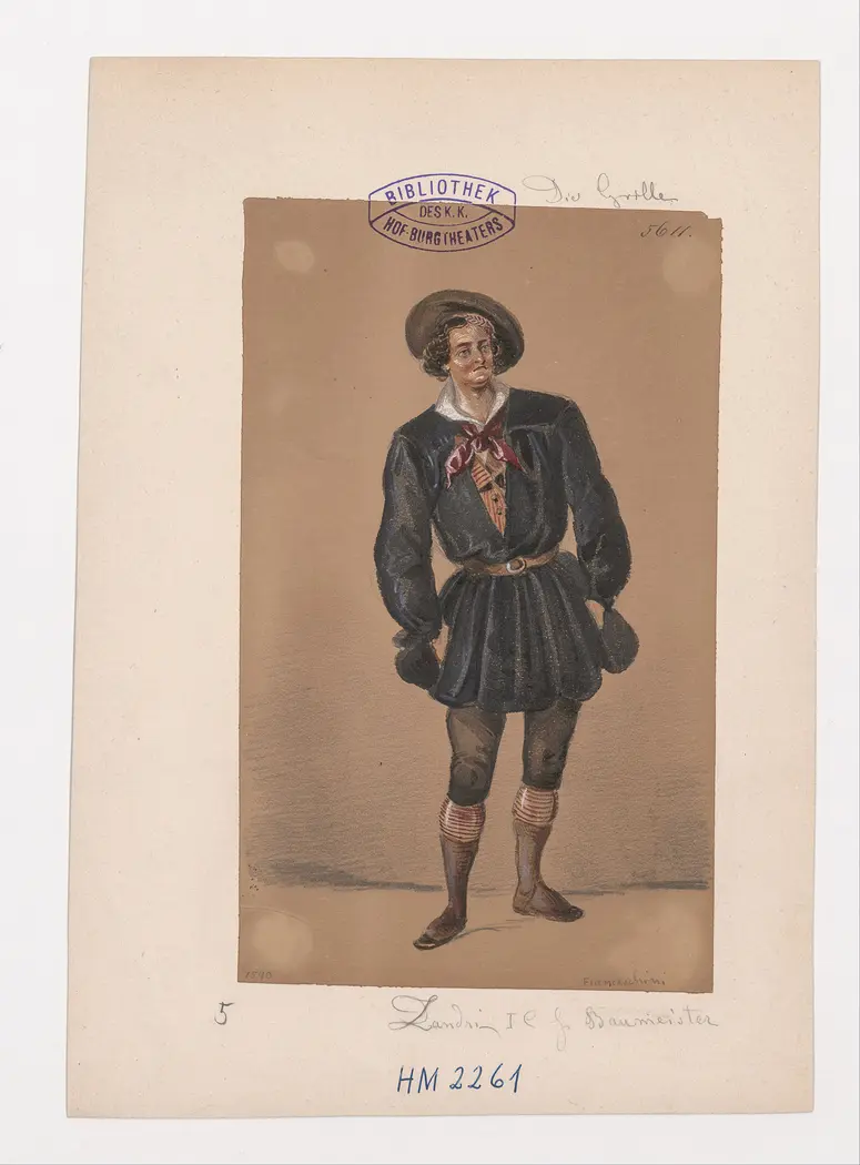 Die Grille, Titel der Serie: Figurinen des k.k. Hof-Burgtheaters