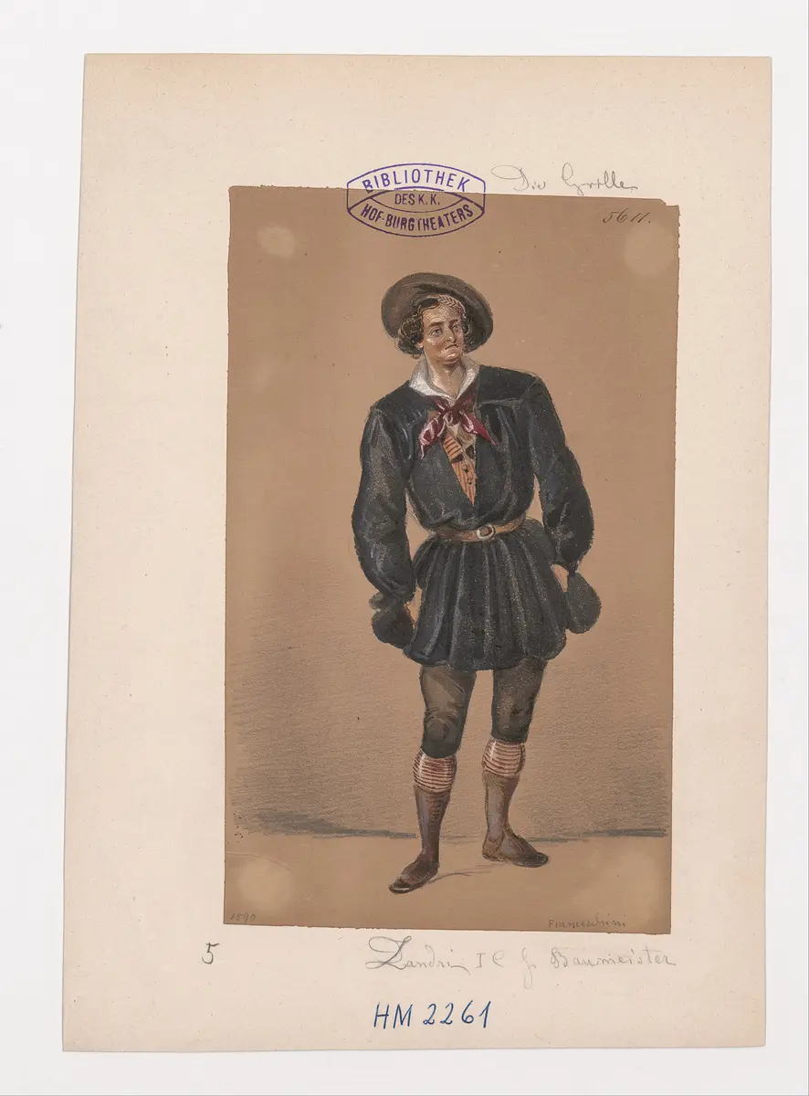 Die Grille, Titel der Serie: Figurinen des k.k. Hof-Burgtheaters