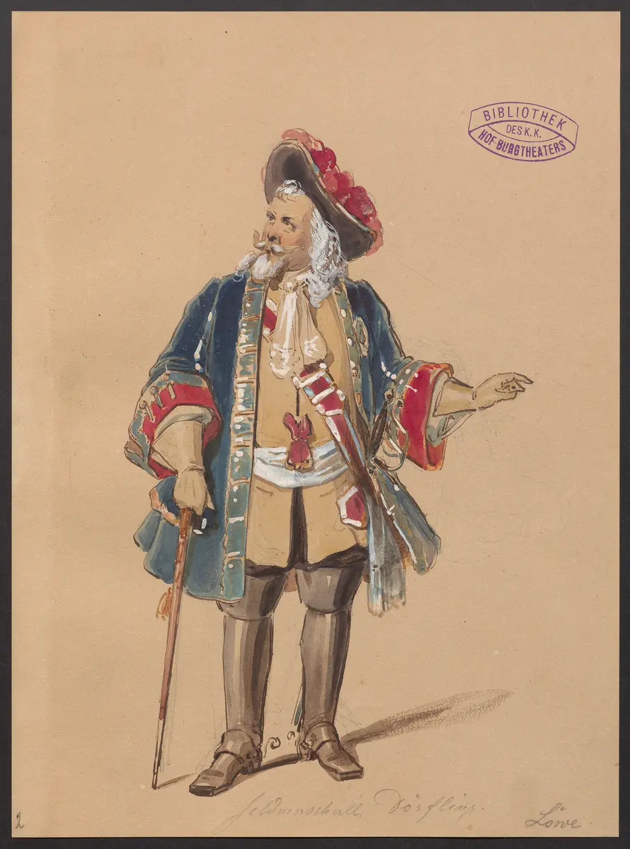 Prinz Friedrich von Homburg, oder Die Schlacht bei Fehrbellin, Titel der Serie: Figurinen des k.k. Hof-Burgtheaters