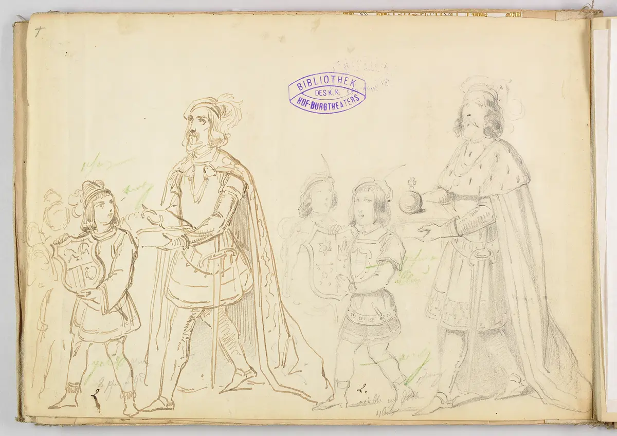 Die Jungfrau von Orleans, Titel der Serie: Figurinen des k.k. Hof-Burgtheaters