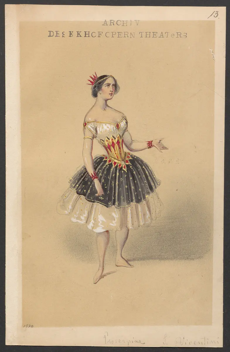 Méline, oder Die Nymphe des Tales, Suchtitel: Meline, oder Die Nymphe des Tales, Titel der Serie: Figurinen des k.k. Hofoperntheaters