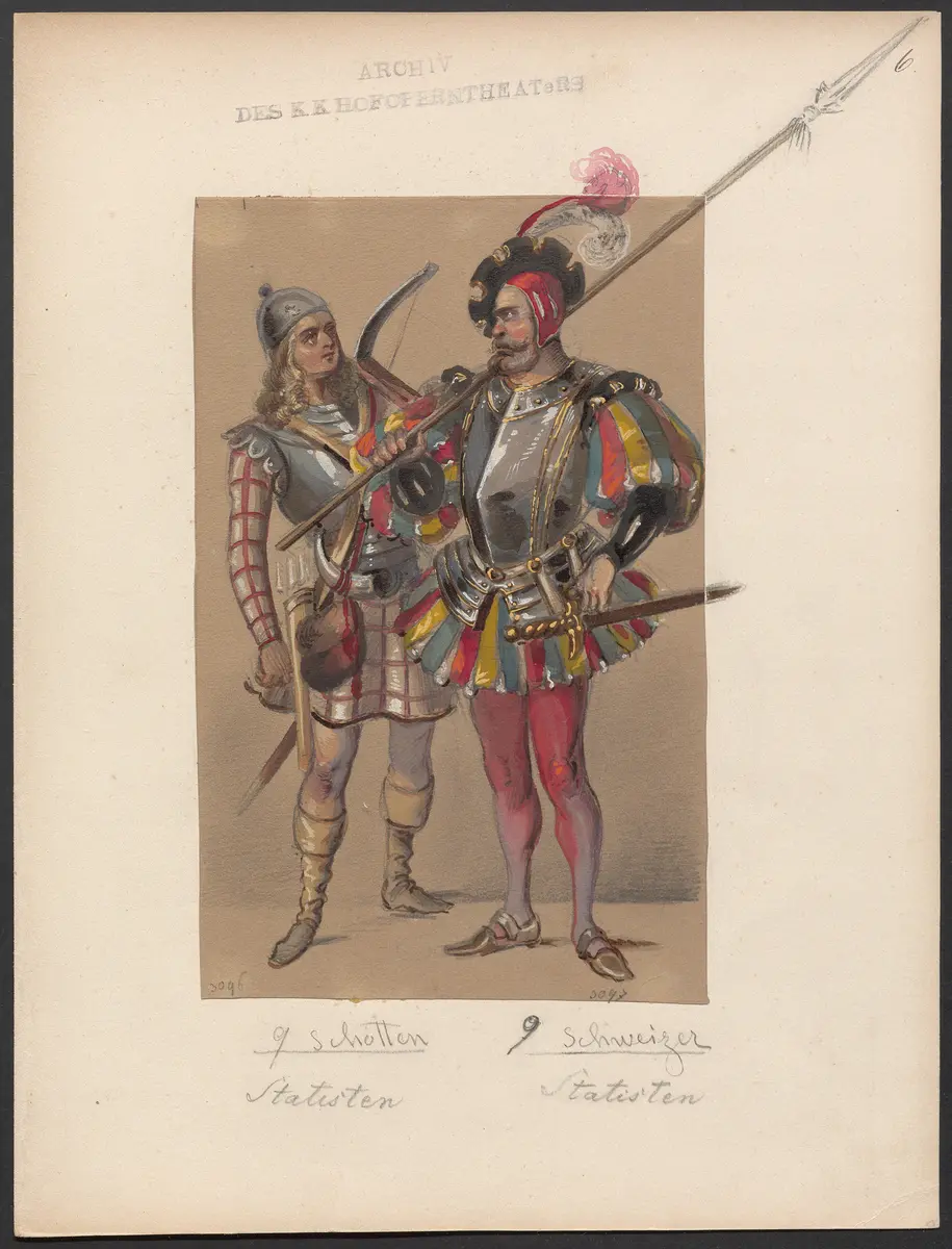 Giovanna d'Arco, Titel der Serie: Figurinen des k.k. Hofoperntheaters