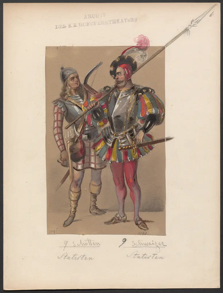 Giovanna d'Arco, Titel der Serie: Figurinen des k.k. Hofoperntheaters