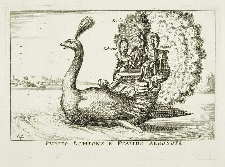 Le Magnifique carousel fait sur le fleuve de l'Arne a Florence pour le marriage de Grande Duc, Inventartitel: Carousel auf dem Arnofluß, Verweis auf Stücktitel: L'Argonautica