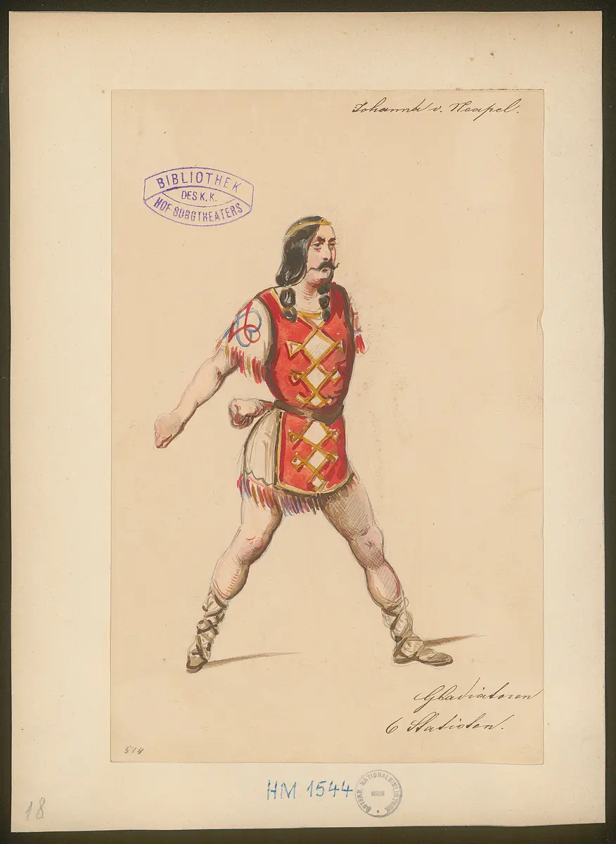 Johanna von Neapel, Titel der Serie: Figurinen des k.k. Hof-Burgtheaters