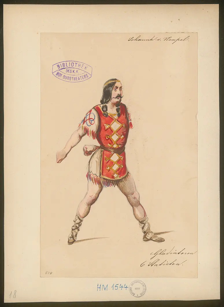 Johanna von Neapel, Titel der Serie: Figurinen des k.k. Hof-Burgtheaters