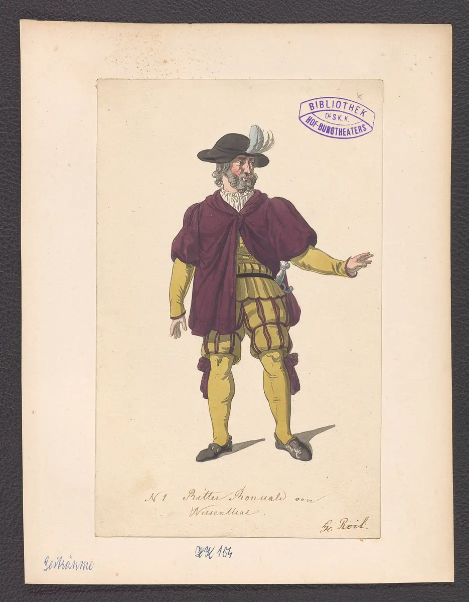 Die Zeitalter, Alternativtitel: Die Zeiträume, Titel der Serie: Figurinen des k.k. Hof-Burgtheaters