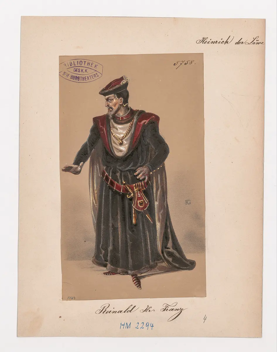 Heinrich der Löwe, Titel der Serie: Figurinen des k.k. Hof-Burgtheaters
