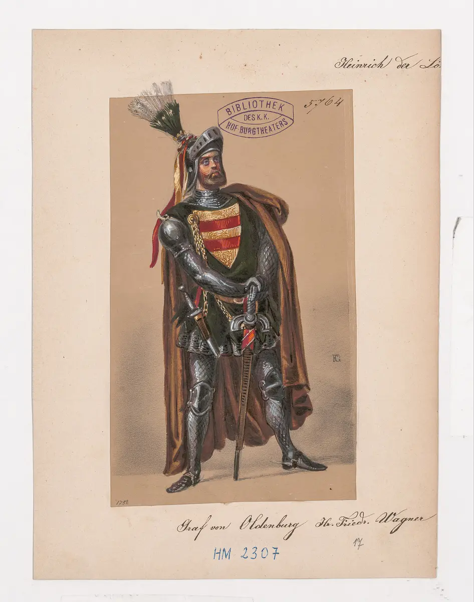 Heinrich der Löwe, Titel der Serie: Figurinen des k.k. Hof-Burgtheaters