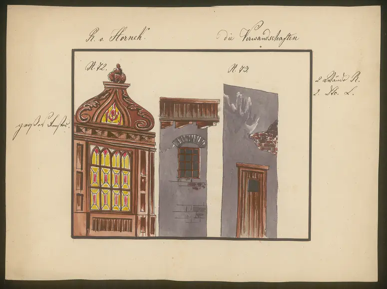 Ruprecht, Graf zu Horneck, Die Verwandtschaften, Titel der Serie: Dekorationsfundus der Hoftheater (Altbestand aus der ersten Hälfte des 19. Jh.)