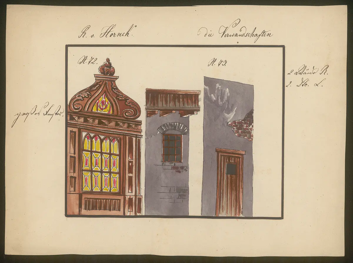 Ruprecht, Graf zu Horneck, Die Verwandtschaften, Titel der Serie: Dekorationsfundus der Hoftheater (Altbestand aus der ersten Hälfte des 19. Jh.)