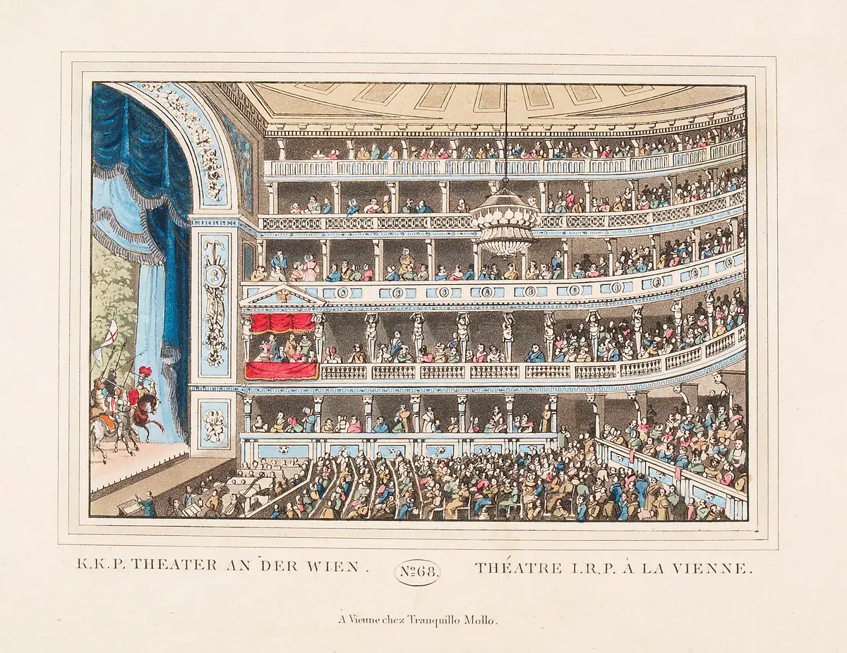 Wien, Theater an der Wien, Titel in Vorlageform: k.k.p. Theater an der Wien, Titel in Vorlageform: Théatre i.r.p. à la Vienne